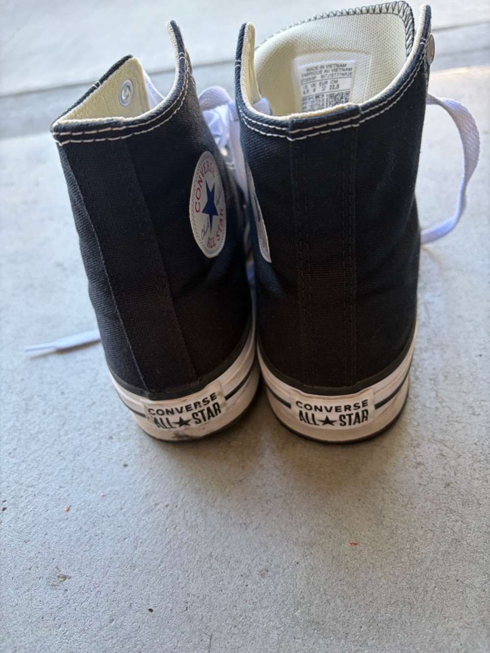 Converse Kids Black High-Top Sneakers with White Soles - Picture 7 of 7
